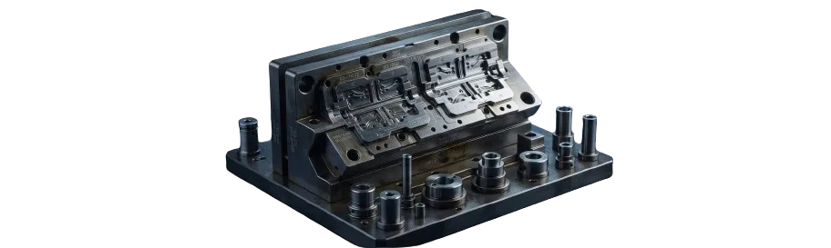 Hardened stamping die insert with fixturing bolts, industrial tooling